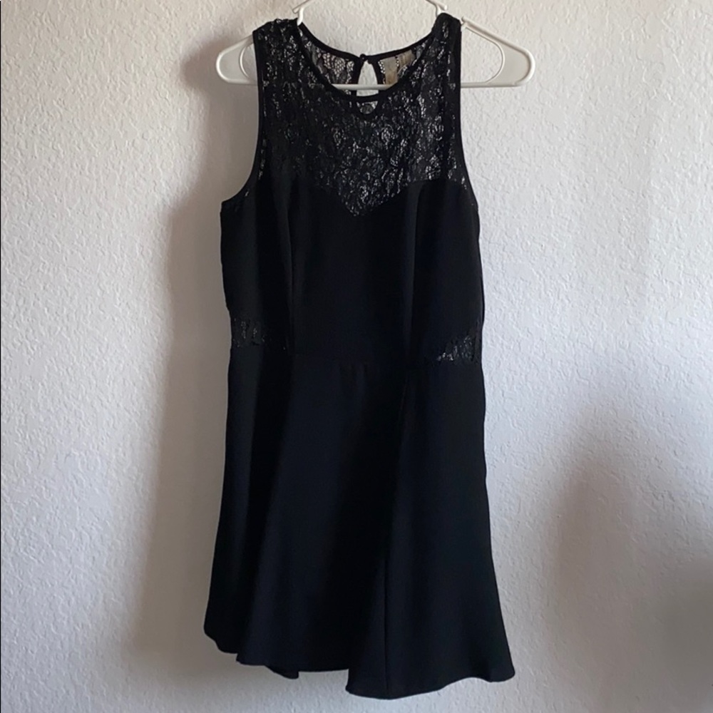 Black dress lace on sides